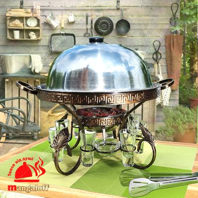 Садж 30см с соусницами и рюмками